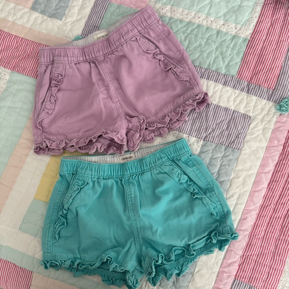 JCrew Crewcuts Girls’ Ruffle Trimmed Shorts size 7